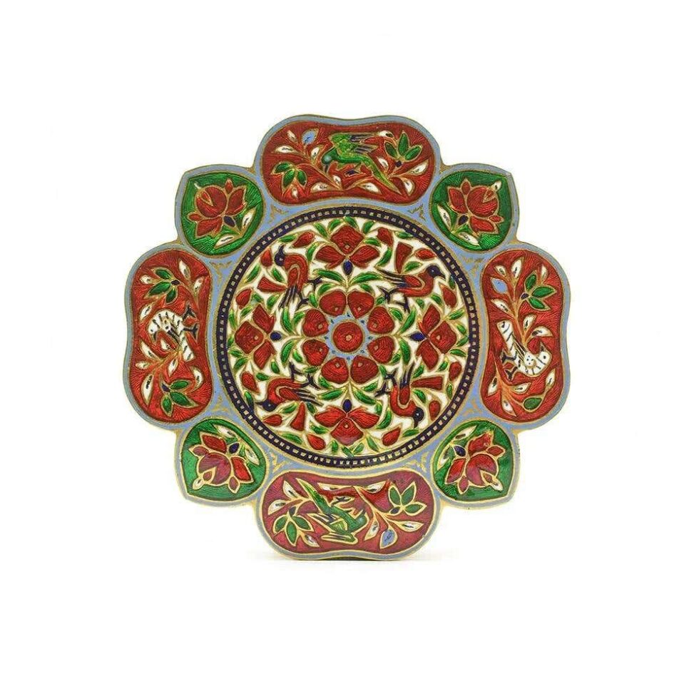 Exquisite and Large Indian 22K Gold, Enamel, and Diamond Snuff Box, Jaipur - Image 8