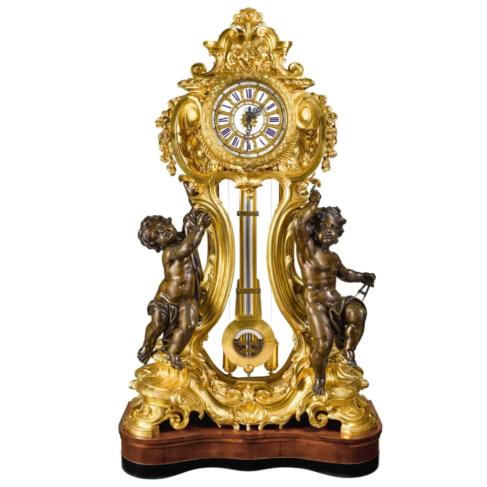 Palatial & Rare Napoleon III French Ormolu and Patinated Bronze Clock, Detouche - Image 20