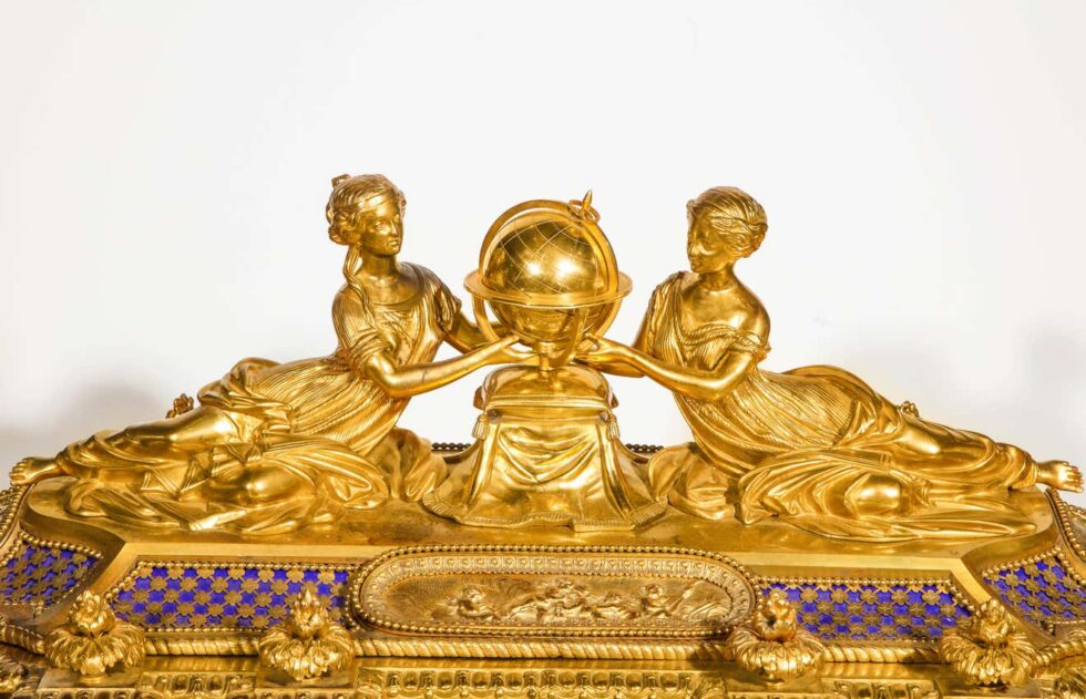 Rare Important French Ormolu Sevres Style Porcelain Jewelry Box on Bronze Table - Image 10