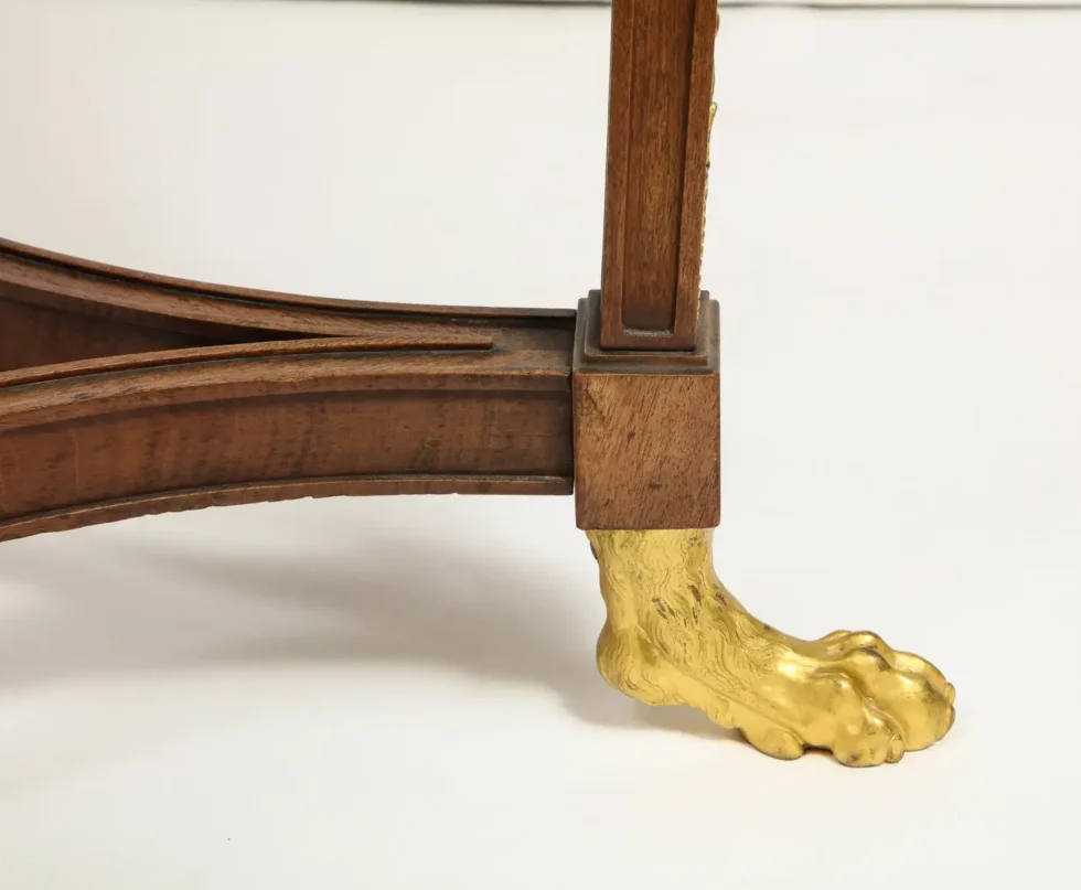 Extremely Fine Russian Empire Ormolu Mounted Mahogany Center Table - Image 5