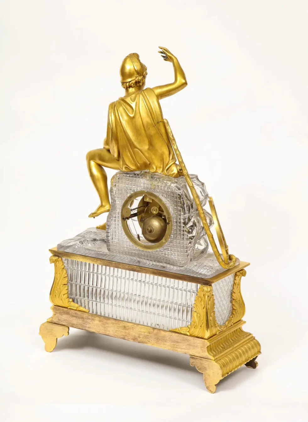 An Exquisite French Empire Ormolu and Cut-Crystal Clock, c. 1815 - Image 11