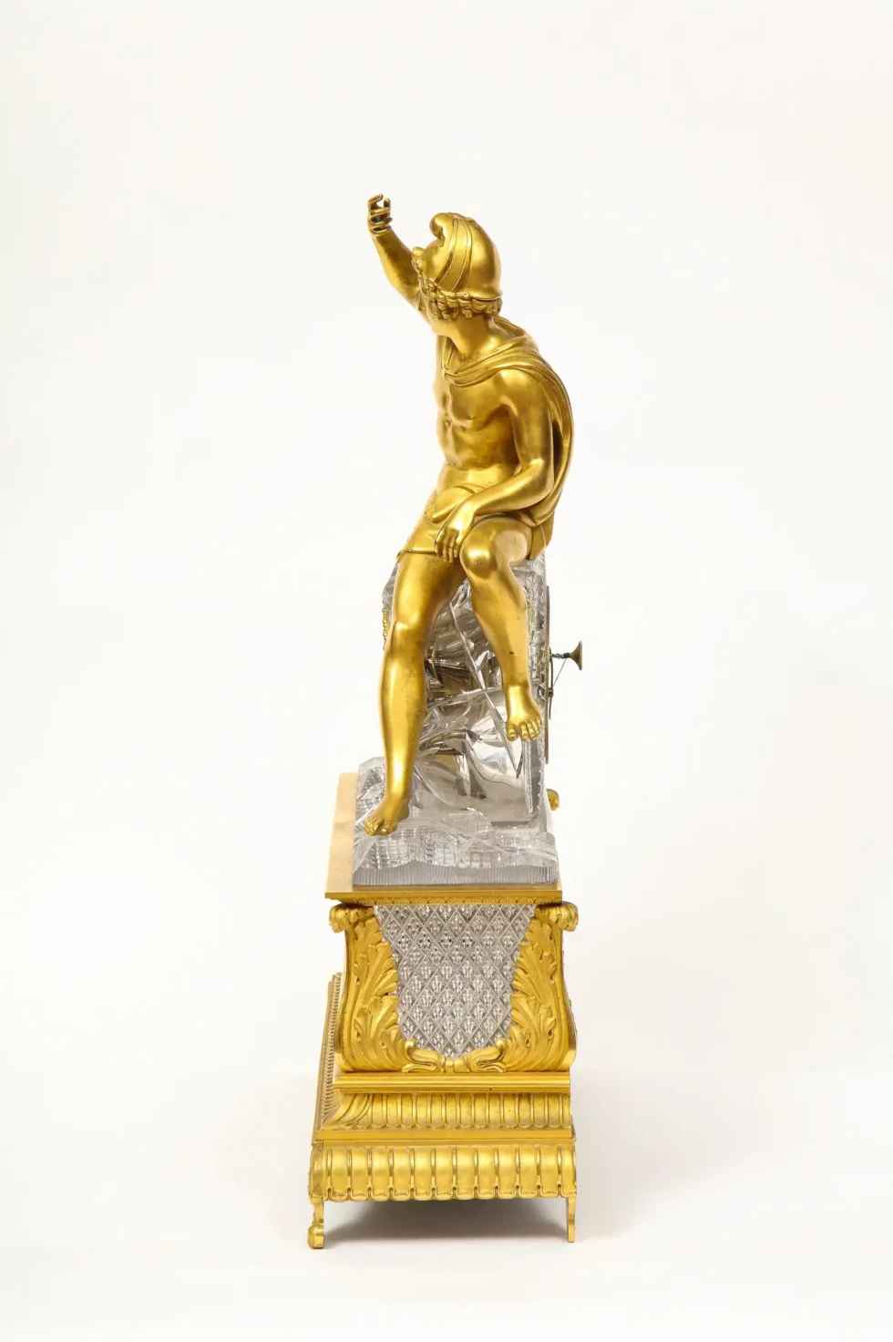 An Exquisite French Empire Ormolu and Cut-Crystal Clock, c. 1815 - Image 15