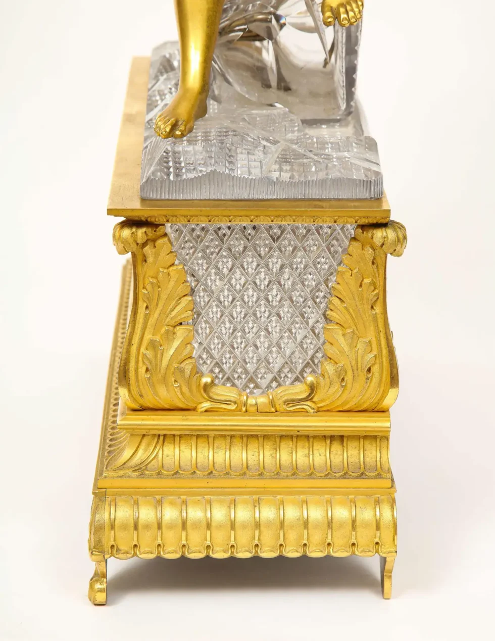 An Exquisite French Empire Ormolu and Cut-Crystal Clock, c. 1815 - Image 16