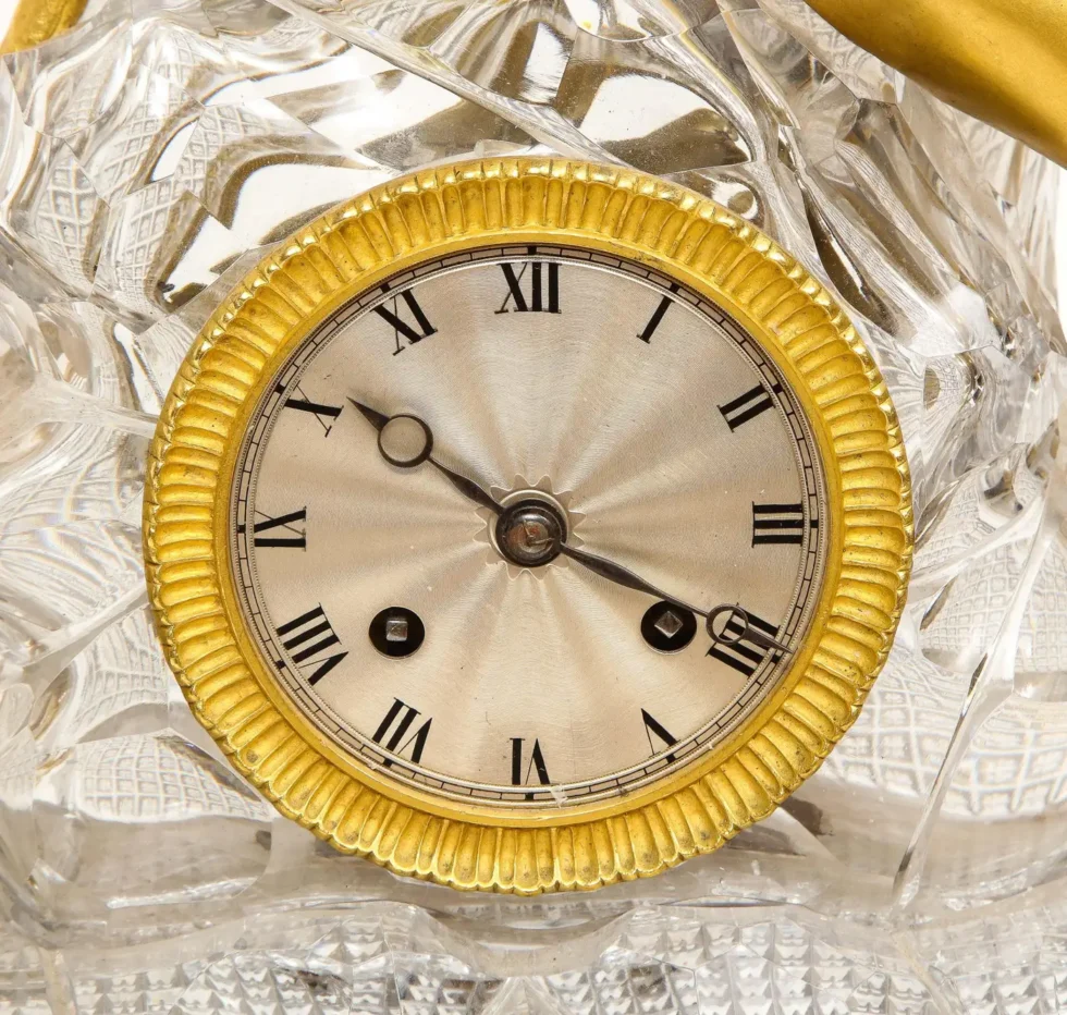 An Exquisite French Empire Ormolu and Cut-Crystal Clock, c. 1815 - Image 20