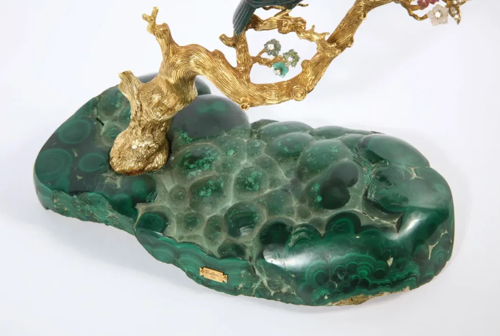 18K Gold, Diamonds, Amethyst, Tourmaline, Bloodstone, and Jasper Toucan Bird - Image 4