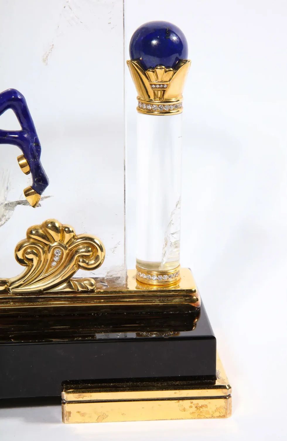 Mellerio Paris, A French Gold, Diamond, Silver-Gilt, Rock-Crystal, & Lapis Horse - Image 9