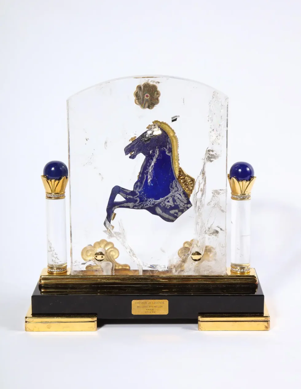Mellerio Paris, A French Gold, Diamond, Silver-Gilt, Rock-Crystal, & Lapis Horse - Image 12