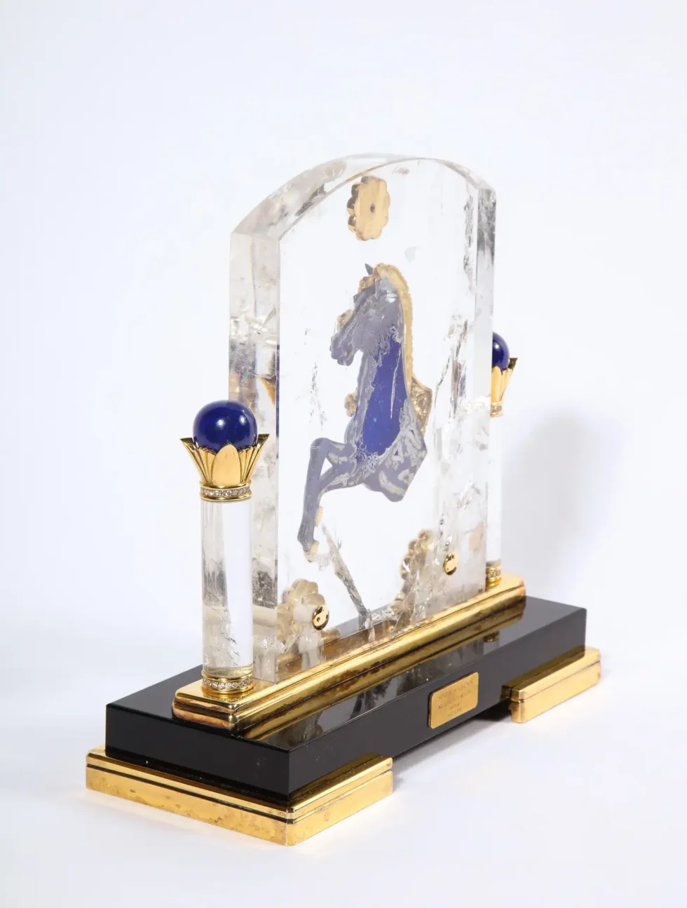 Mellerio Paris, A French Gold, Diamond, Silver-Gilt, Rock-Crystal, & Lapis Horse - Image 15