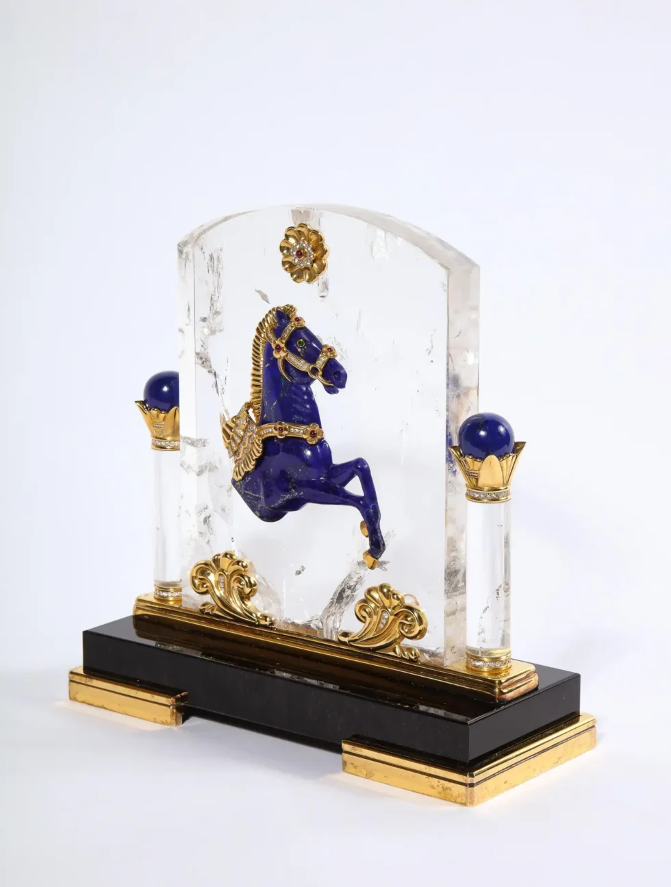 Mellerio Paris, A French Gold, Diamond, Silver-Gilt, Rock-Crystal, & Lapis Horse - Image 16