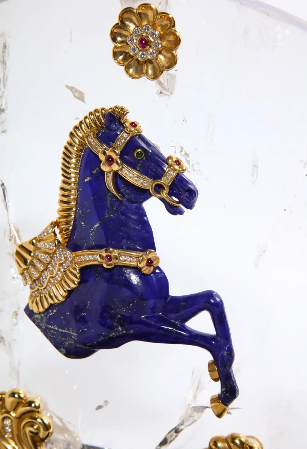 Mellerio Paris, A French Gold, Diamond, Silver-Gilt, Rock-Crystal, & Lapis Horse - Image 18