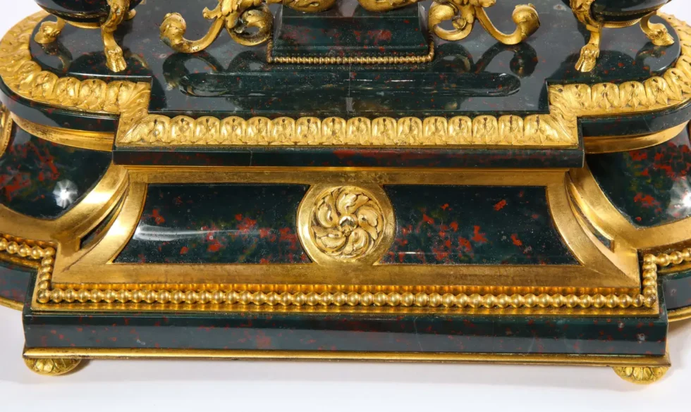 An Exquisite and Rare French Louis XVI Style Ormolu-Mounted Bloodstone Inkwell - Image 15