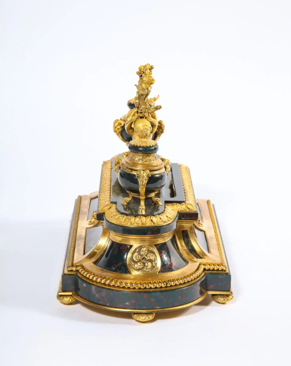 An Exquisite and Rare French Louis XVI Style Ormolu-Mounted Bloodstone Inkwell - Image 12