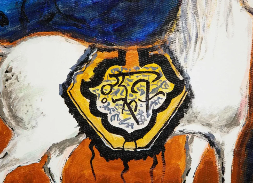 “Four Blue Squares” Oil on Canvas Painting - Image 8