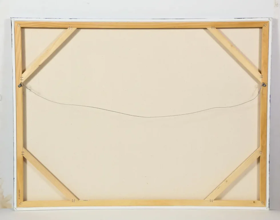 “Four Blue Squares” Oil on Canvas Painting - Image 15