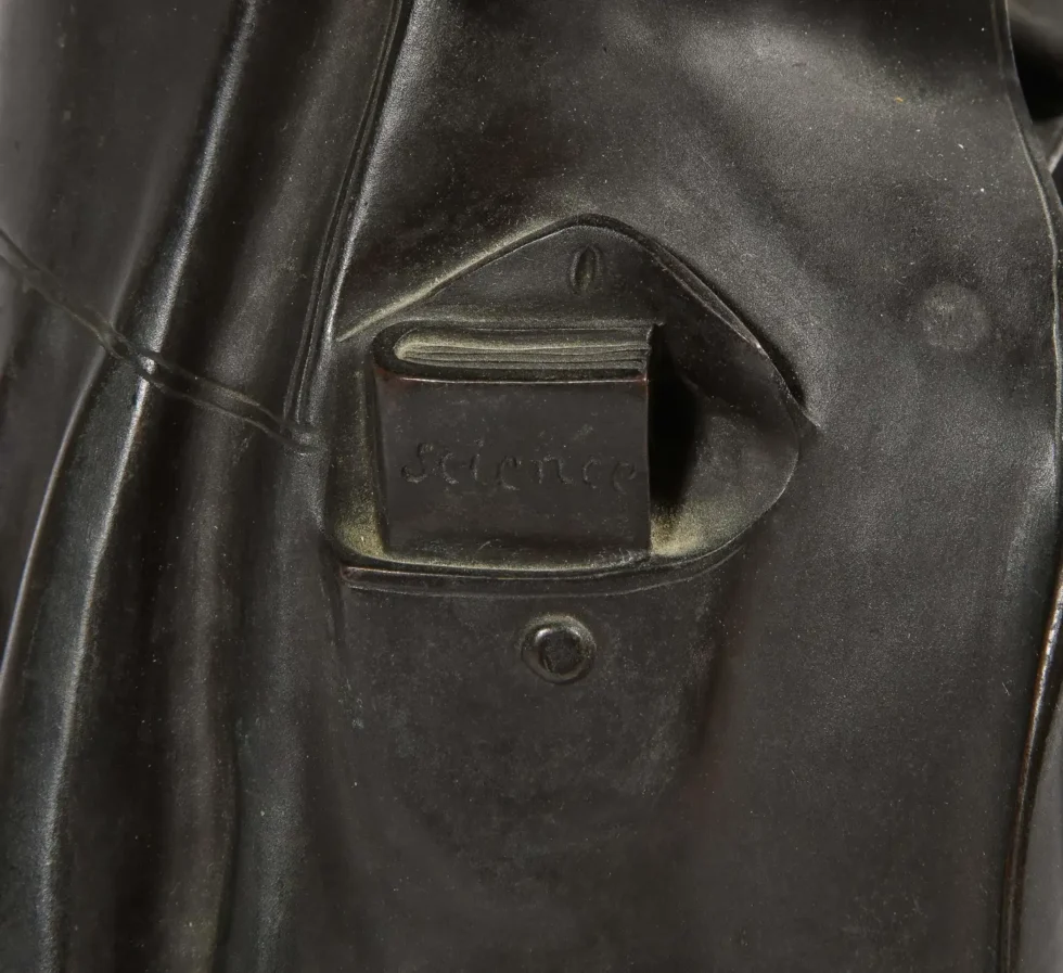 Rare Patinated Bronze Sculpture of Benjamin Franklin, by A. Carrier-Belleuse - Image 10