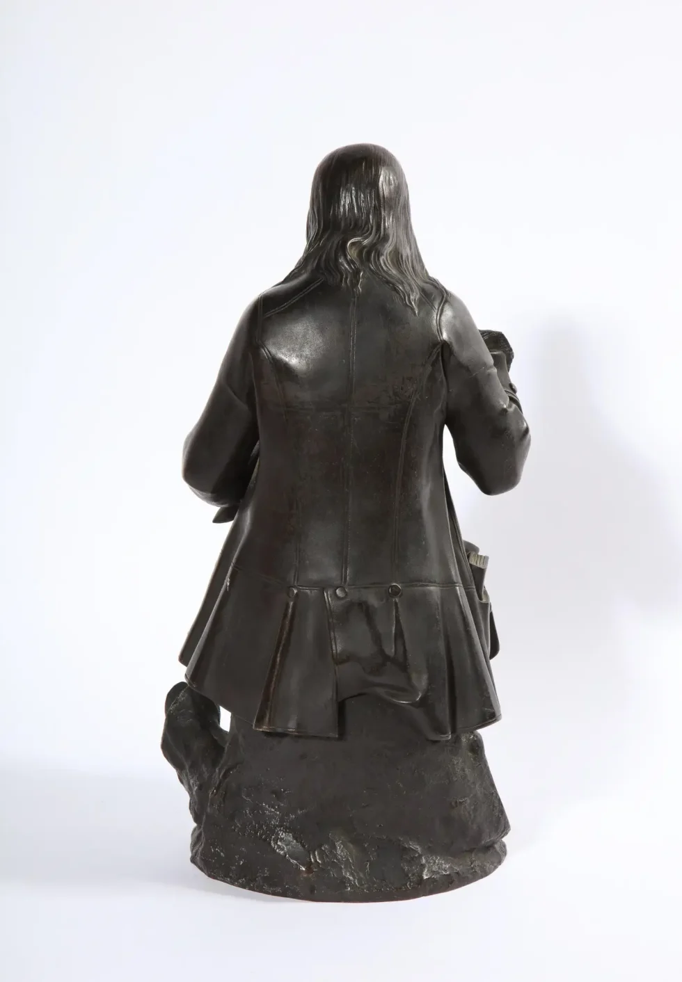 Rare Patinated Bronze Sculpture of Benjamin Franklin, by A. Carrier-Belleuse - Image 11