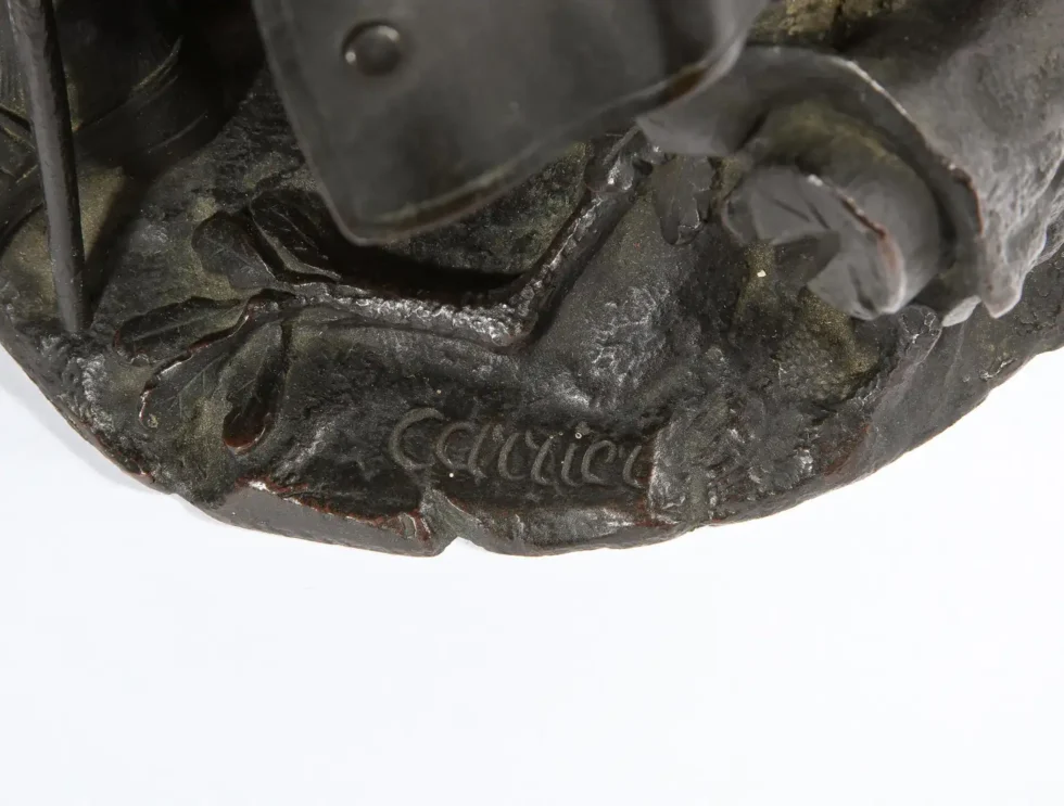 Rare Patinated Bronze Sculpture of Benjamin Franklin, by A. Carrier-Belleuse - Image 13