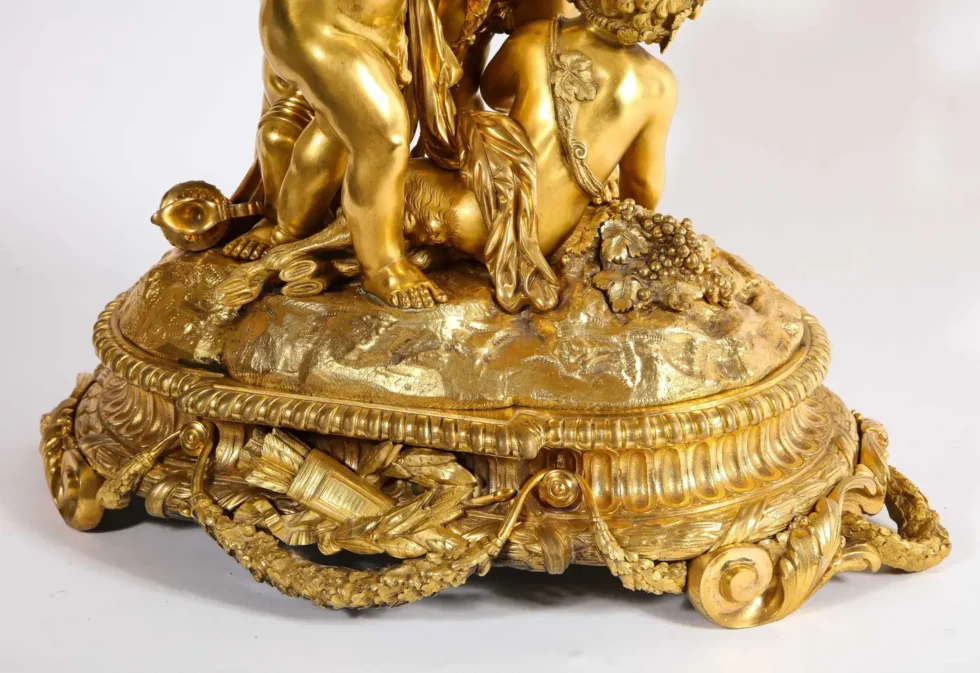 Exquisite Napoleon III French Ormolu Figural Basket Centerpiece, Circa 1880 - Image 11