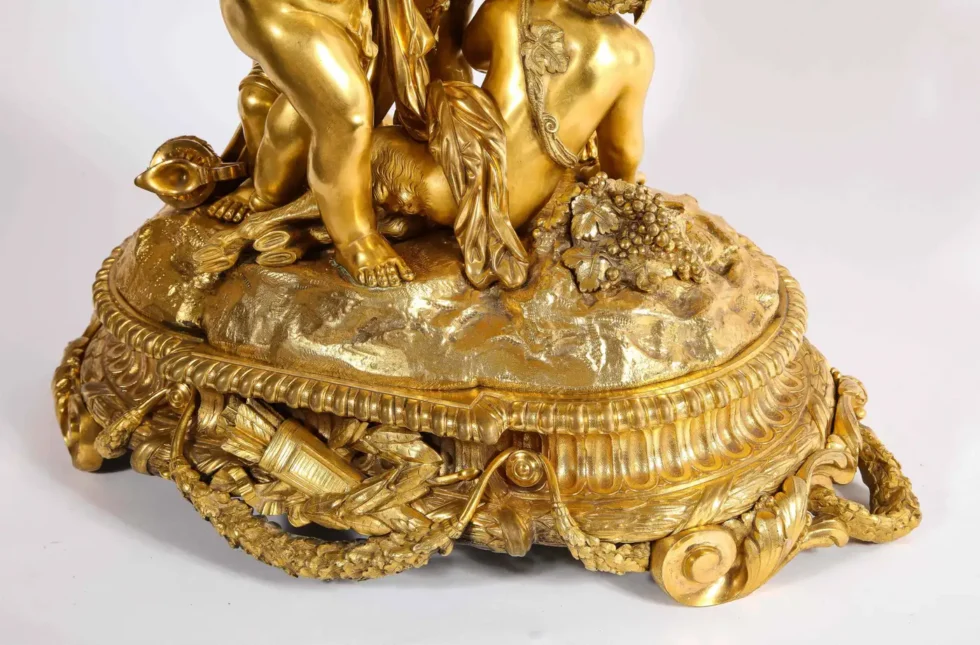 Exquisite Napoleon III French Ormolu Figural Basket Centerpiece, Circa 1880 - Image 14