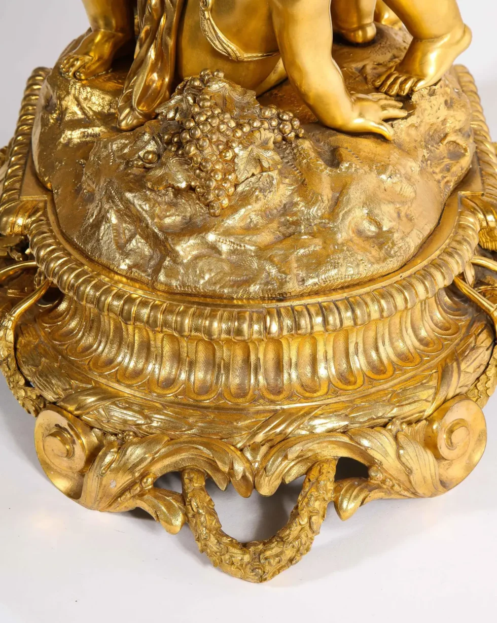 Exquisite Napoleon III French Ormolu Figural Basket Centerpiece, Circa 1880 - Image 19