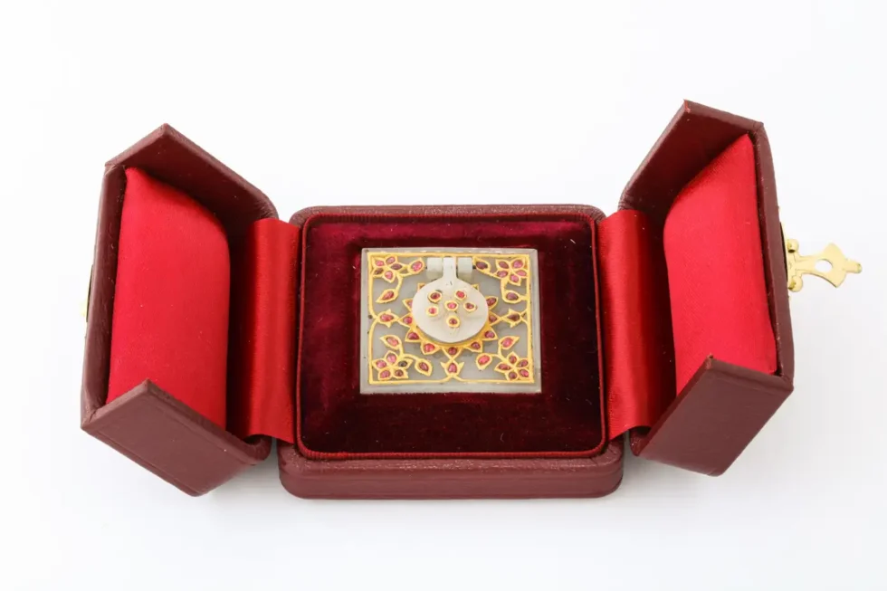 Al Thani Collection, a Mughal Indian Square White Jade Inkwell Cover, circa 1800 - Image 5