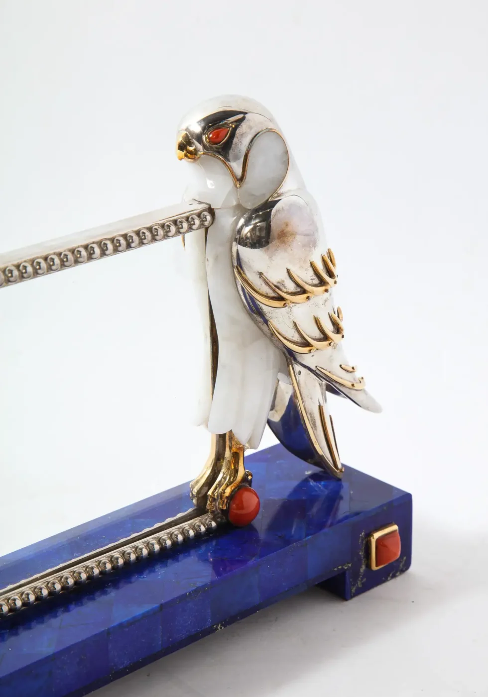 Mellerio Paris, a Silver, Gold, Lapis Lazuli, Coral, and Hardstone Picture Frame - Image 11