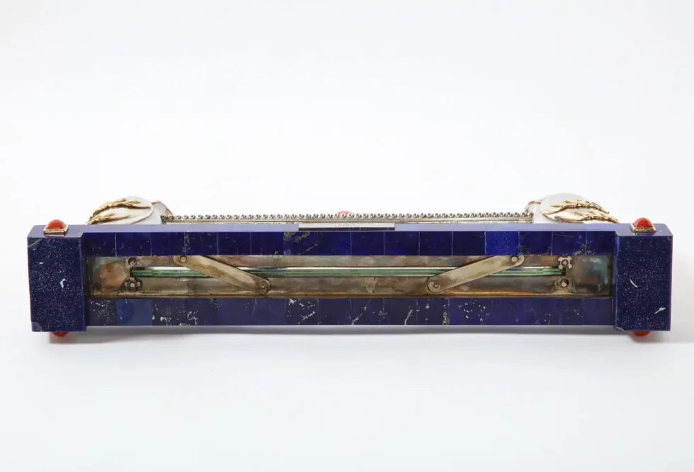 Mellerio Paris, a Silver, Gold, Lapis Lazuli, Coral, and Hardstone Picture Frame - Image 16