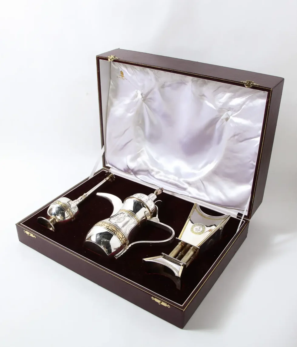 Margaret Thatcher and State of Qatar, Garrard & Co. Silver Gilt Presentation Set - Image 6