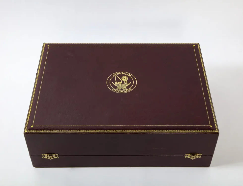 Margaret Thatcher and State of Qatar, Garrard & Co. Silver Gilt Presentation Set - Image 7