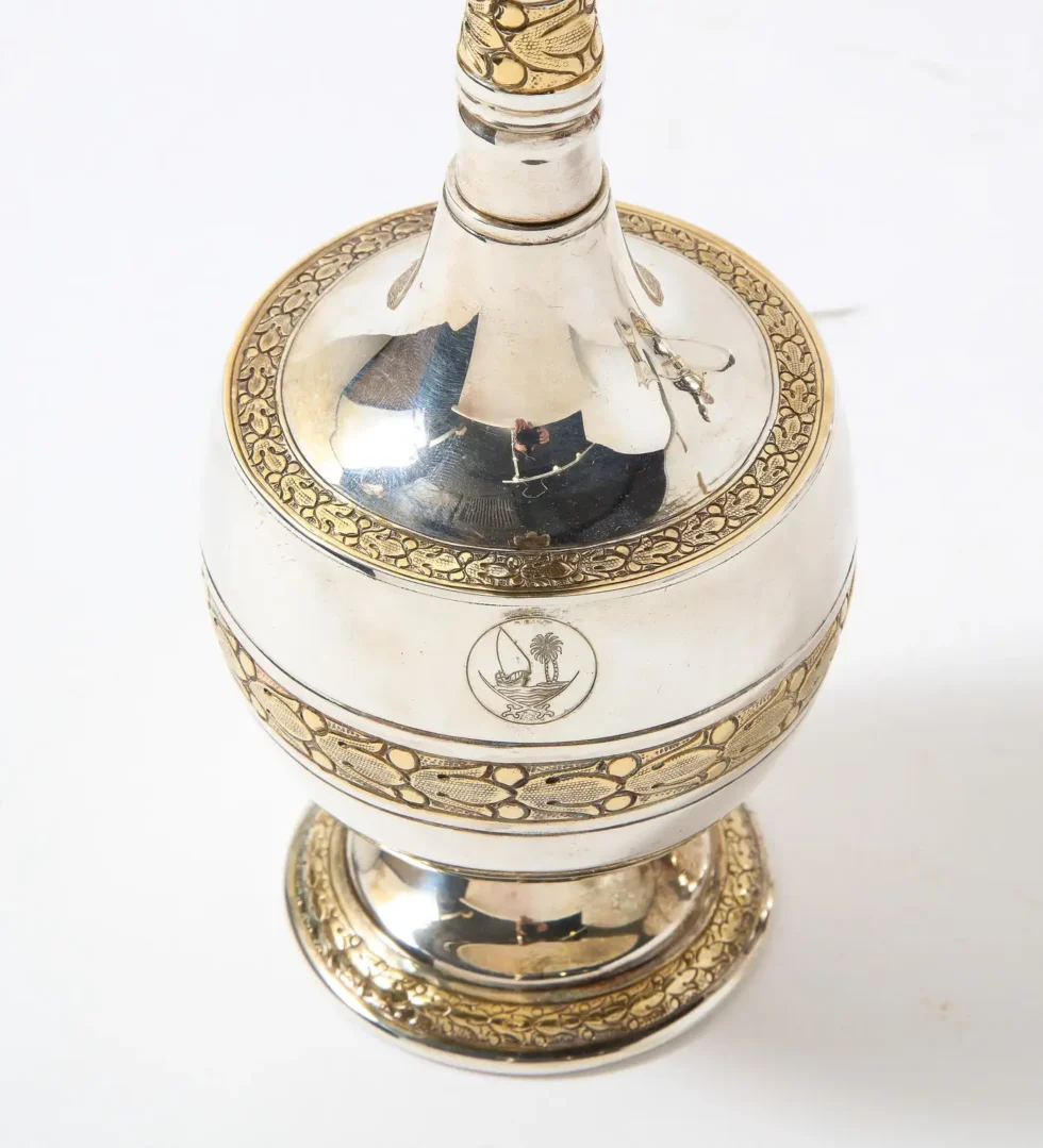 Margaret Thatcher and State of Qatar, Garrard & Co. Silver Gilt Presentation Set - Image 14