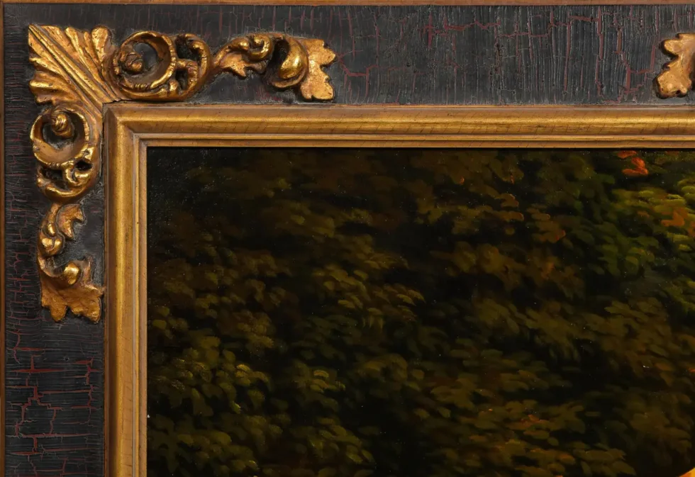 William Skilling (American/British, 1862–1964) Giraffe & Attendant Oil Painting - Image 8