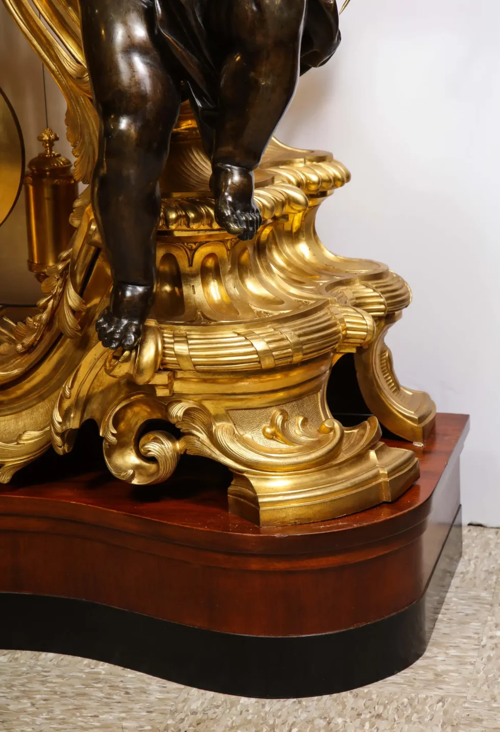 Palatial & Rare Napoleon III French Ormolu and Patinated Bronze Clock, Detouche - Image 5