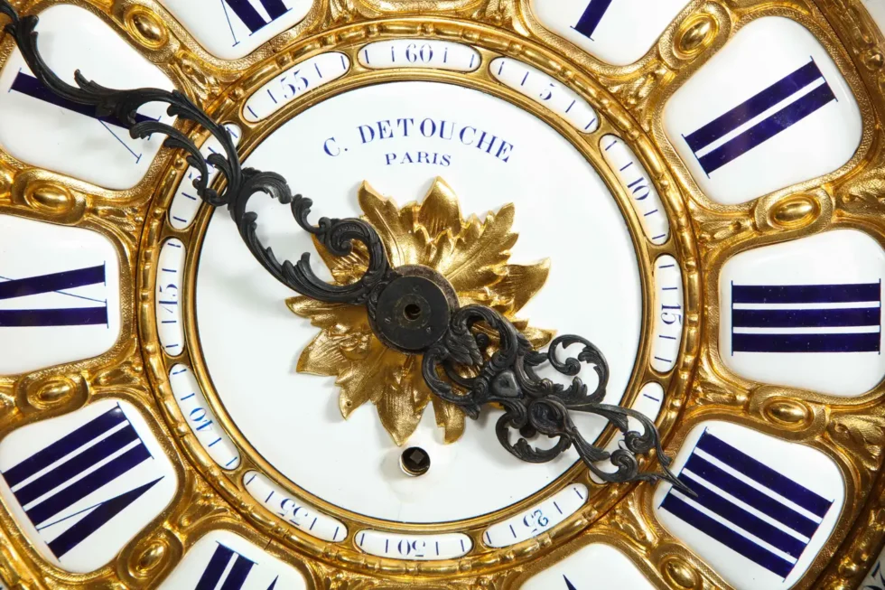 Palatial & Rare Napoleon III French Ormolu and Patinated Bronze Clock, Detouche - Image 8