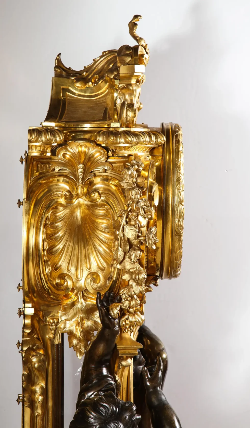 Palatial & Rare Napoleon III French Ormolu and Patinated Bronze Clock, Detouche - Image 19