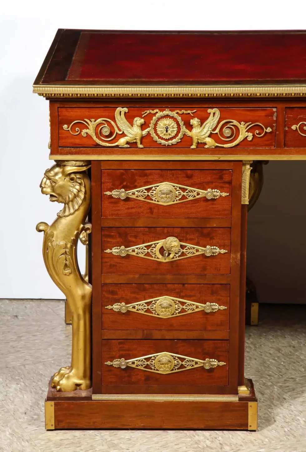 Alexandre Chevrie, Museum French Ormolu Mounted Mahogany Royal Executive Desk - Image 18