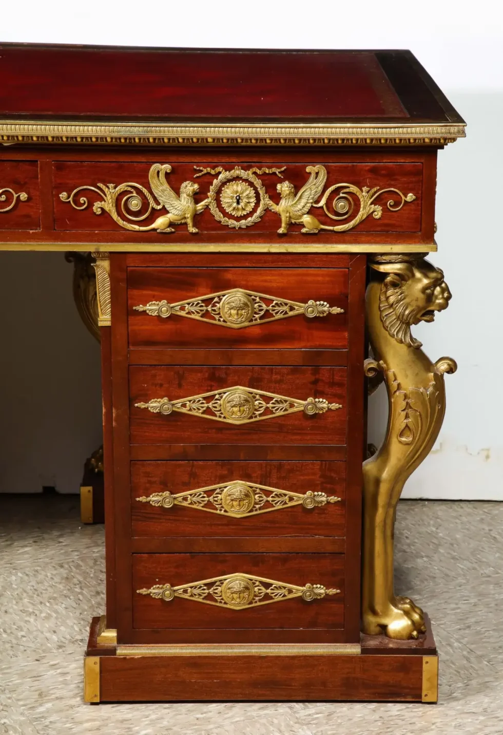 Alexandre Chevrie, Museum French Ormolu Mounted Mahogany Royal Executive Desk - Image 17