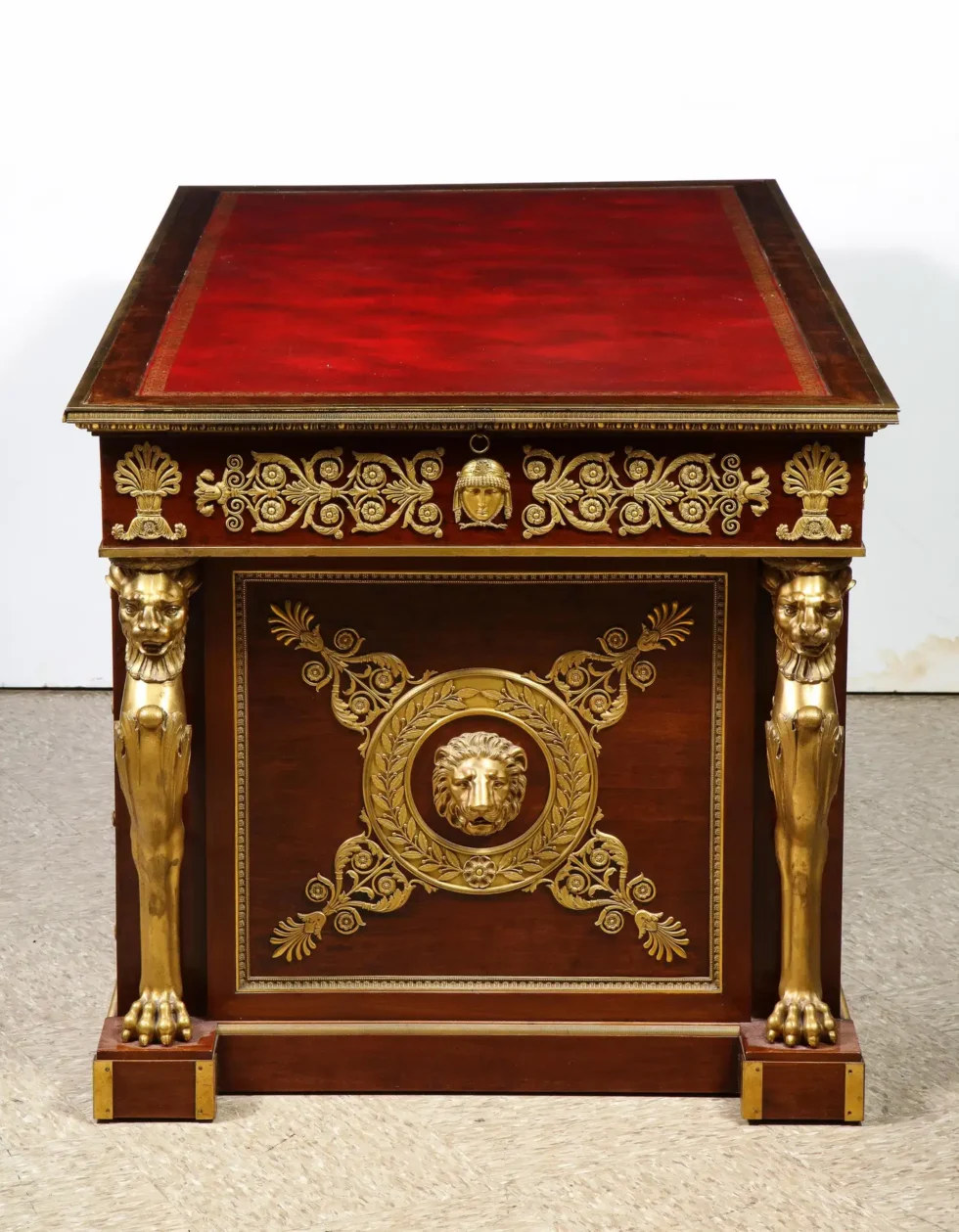 Alexandre Chevrie, Museum French Ormolu Mounted Mahogany Royal Executive Desk - Image 14