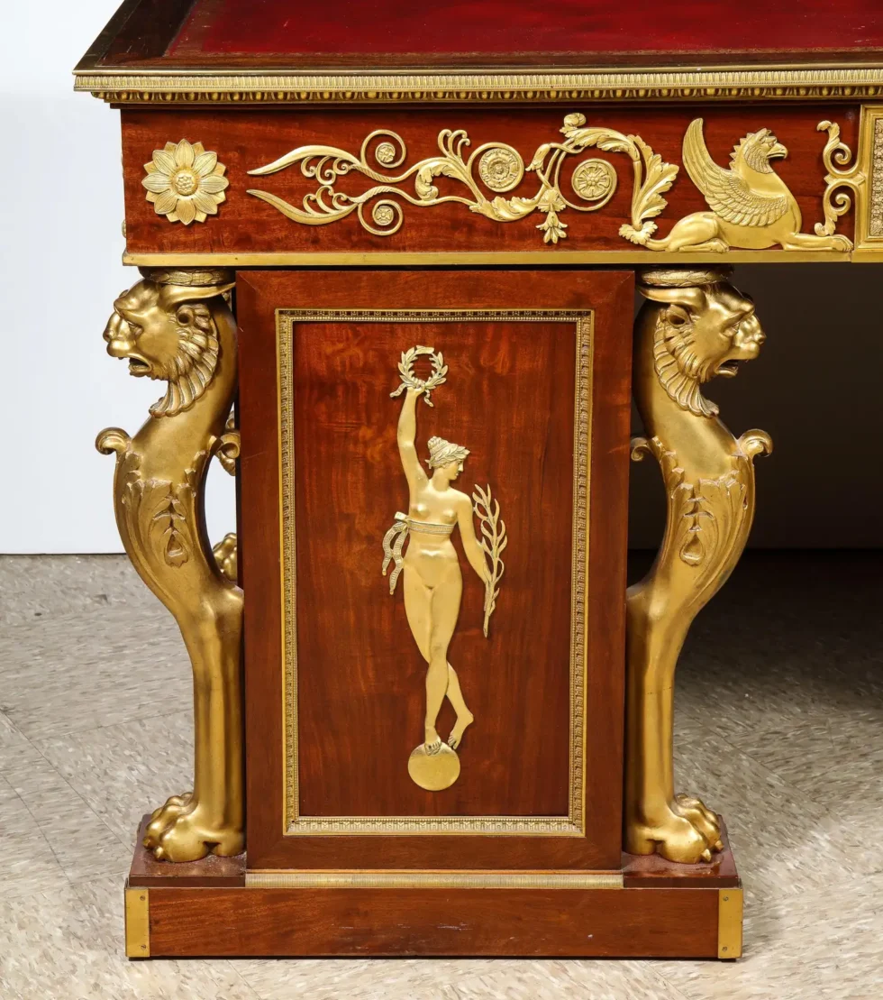 Alexandre Chevrie, Museum French Ormolu Mounted Mahogany Royal Executive Desk - Image 8