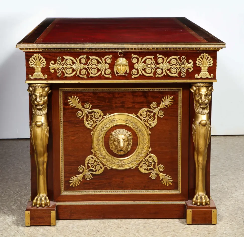 Alexandre Chevrie, Museum French Ormolu Mounted Mahogany Royal Executive Desk - Image 5