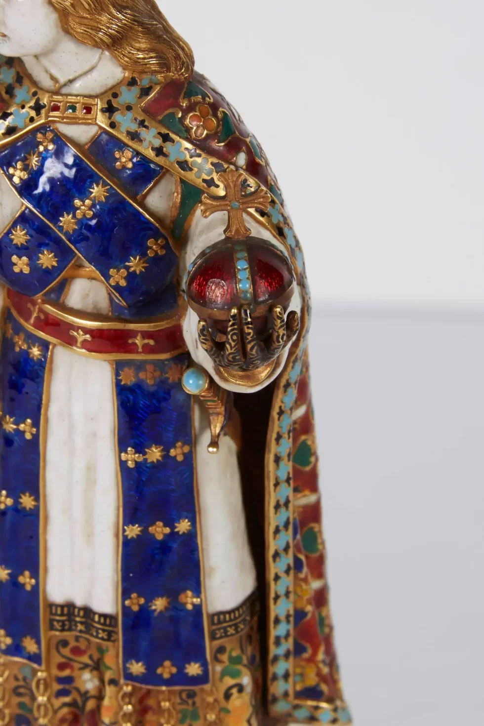 Enamel Gold and Rock Crystal Figure of Emperor Maximilian I by Reinhold Vasters - Image 4