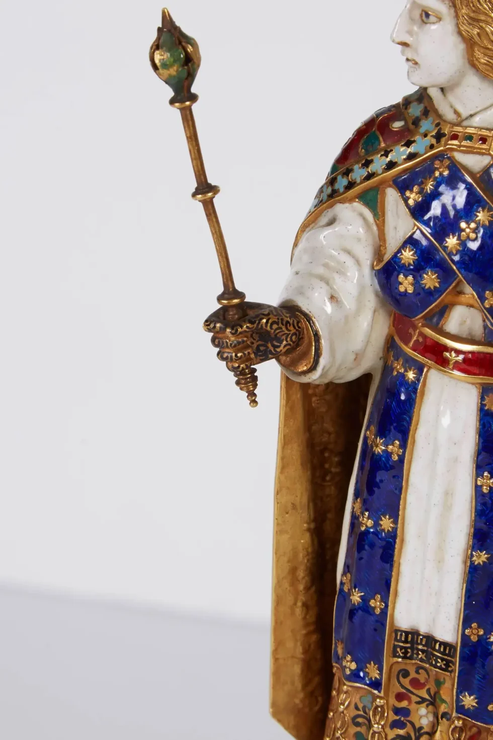 Enamel Gold and Rock Crystal Figure of Emperor Maximilian I by Reinhold Vasters - Image 5