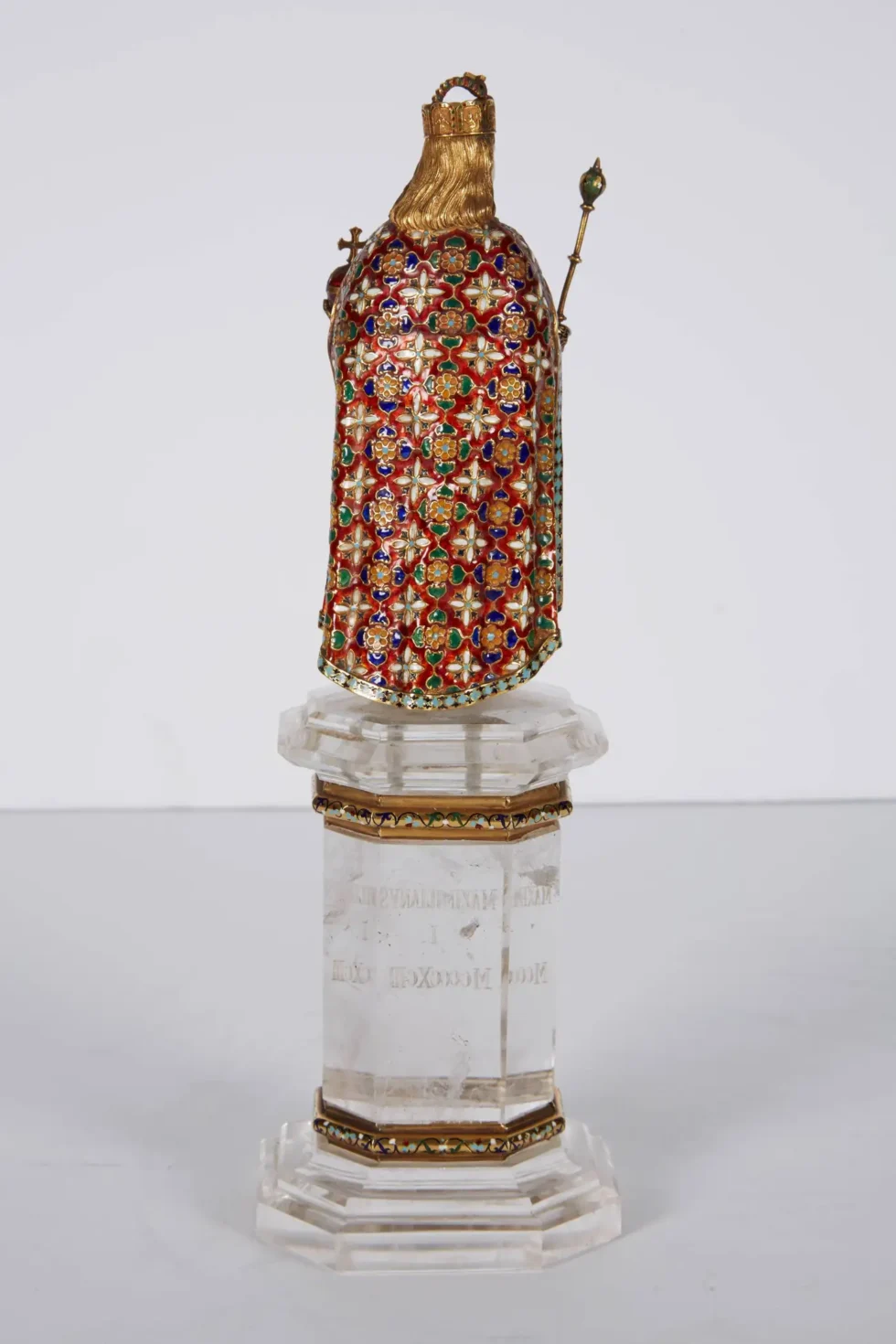 Enamel Gold and Rock Crystal Figure of Emperor Maximilian I by Reinhold Vasters - Image 7