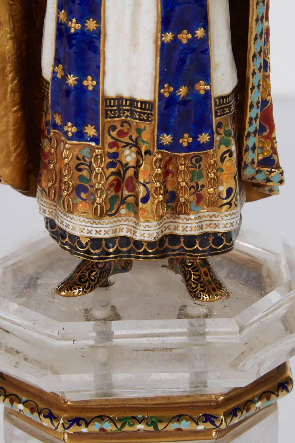 Enamel Gold and Rock Crystal Figure of Emperor Maximilian I by Reinhold Vasters - Image 9