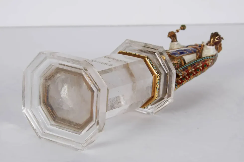 Enamel Gold and Rock Crystal Figure of Emperor Maximilian I by Reinhold Vasters - Image 10