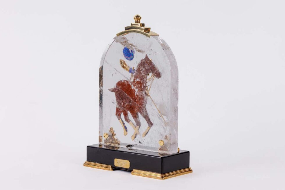 Mellerio Paris, French Gold, Diamonds, Silver, Lapis, and Obsidian Polo Player - Image 11