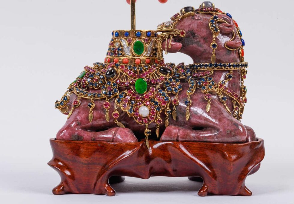 Exquisite 14K Gold, Diamonds, Emeralds, Rubies, Semi Precious Stone Camel - Image 7