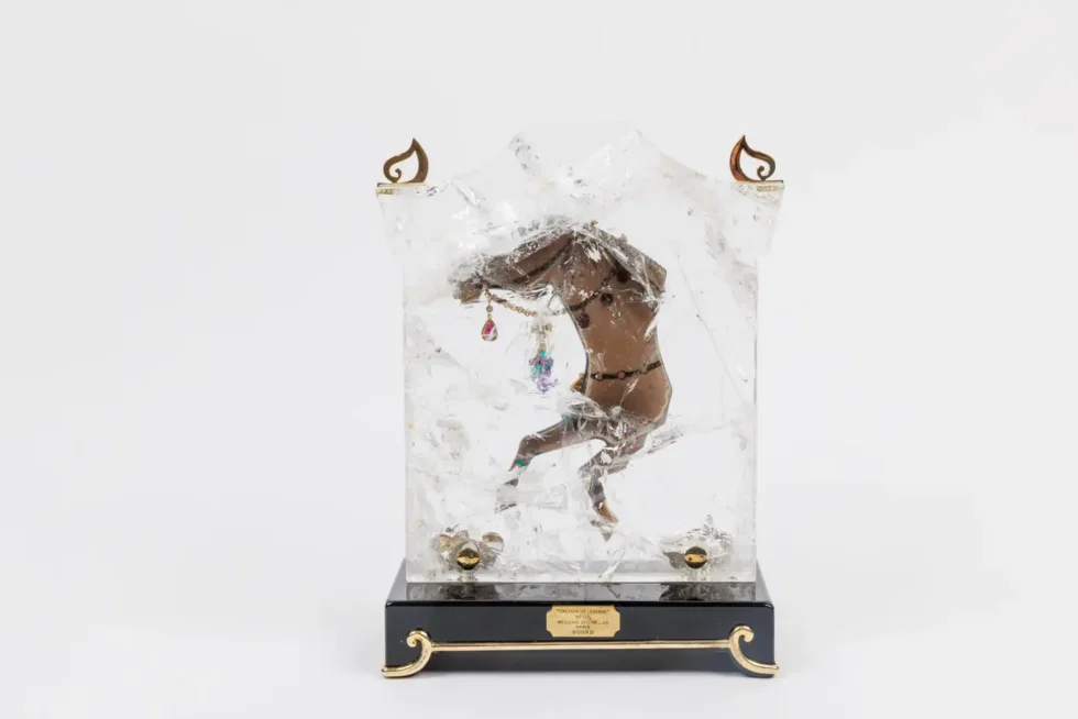 Mellerio Paris, A French Gold, Diamonds, Silver, and Smoky Quartz Carved Horse - Image 4