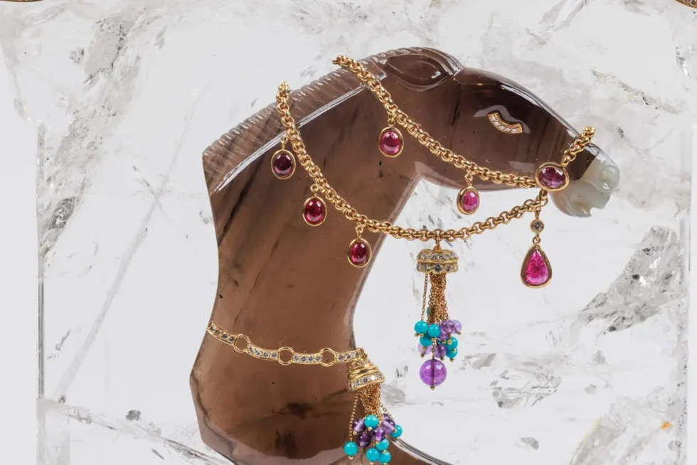 Mellerio Paris, A French Gold, Diamonds, Silver, and Smoky Quartz Carved Horse - Image 8
