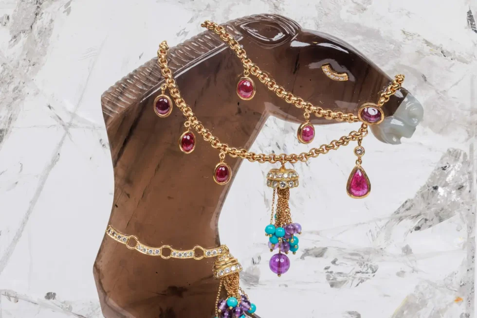 Mellerio Paris, A French Gold, Diamonds, Silver, and Smoky Quartz Carved Horse - Image 11