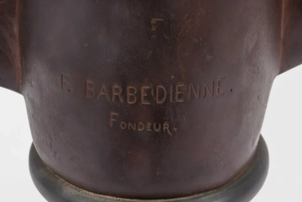 A Monumental French Patinated Bronze Bust of William Shakespeare, after Houdon - Image 15